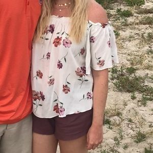 Floral off the shoulder top